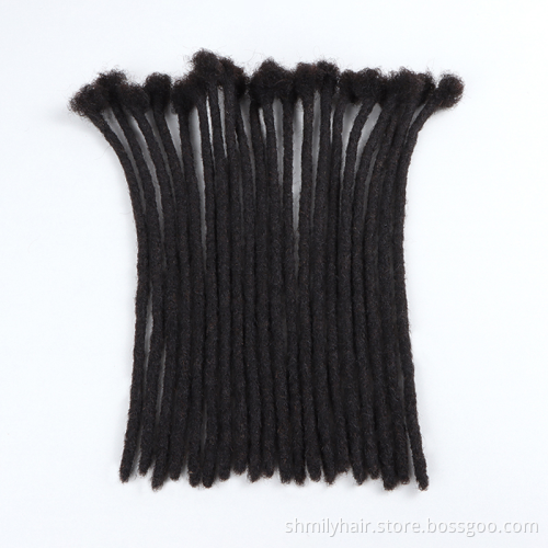 Shmily Drop Shipping Natural Afro kinky 100% Human Hair Dreadlock Extension Permanent Loc Extension Human Hair Crochet Dreadlock